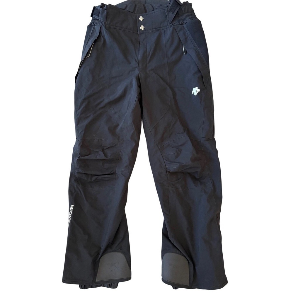 DESCENTE Mens Snowboard/Ski Pants Size US 40 Black Waterproof‎ Scuff Guards